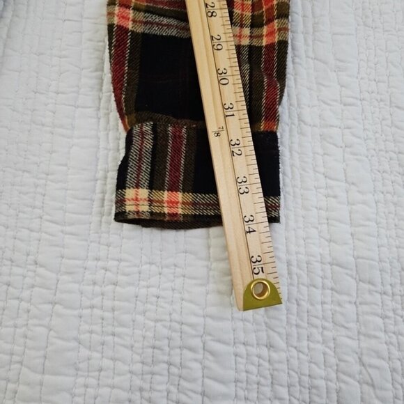Forever 21 Man Full Zip Shacket Men's S Plaid Black Brown Long Sleeve EUC LN - Picture 14 of 15